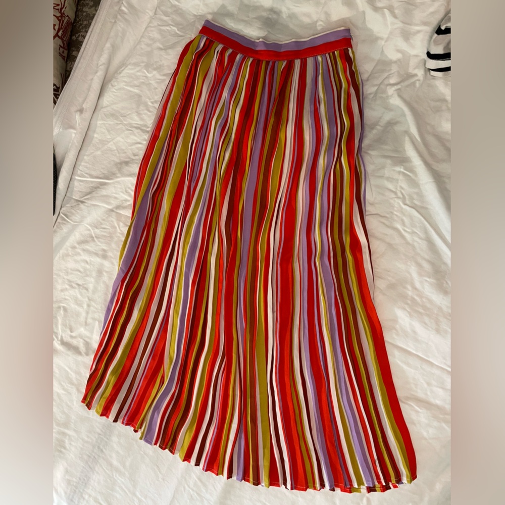 Forever 21 Colorful Striped MIDI Skirt XS